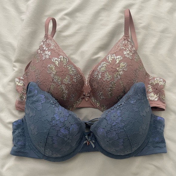 Lot of 2 Victoria's Secret Body by Victoria Perfect Shape Bras - Size 34B - Picture 1 of 4